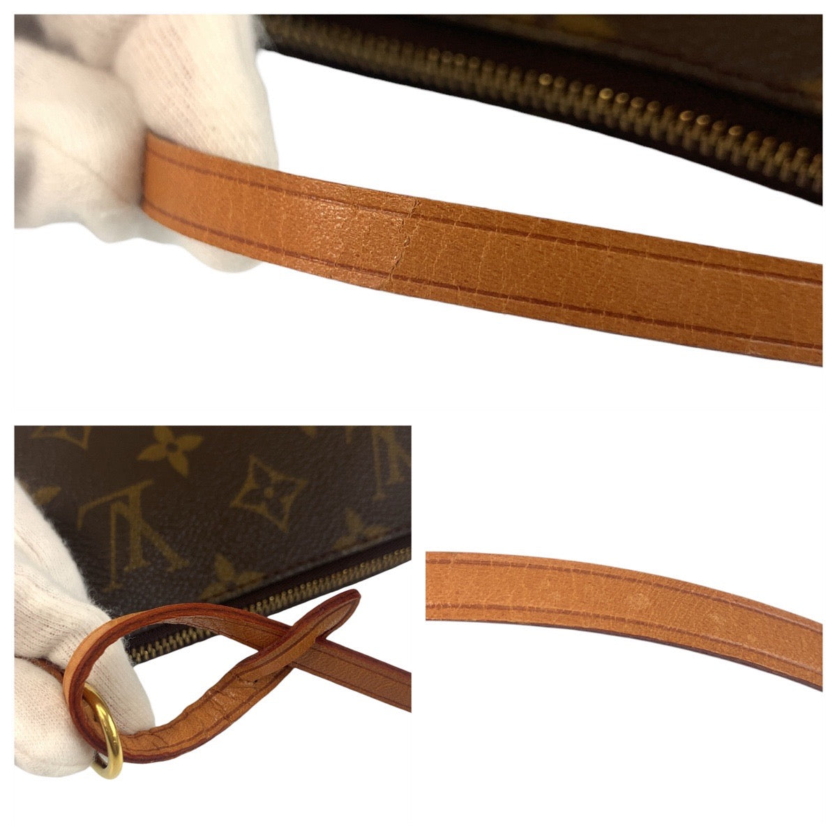 18342
LOUIS VUITTON ルイヴィトン モノグラム ポシェット アクセソワール ブラウン ゴールド金具 PVC / レザー M51980 ハンドバッグ アクセサリーポーチ レディース AB60
