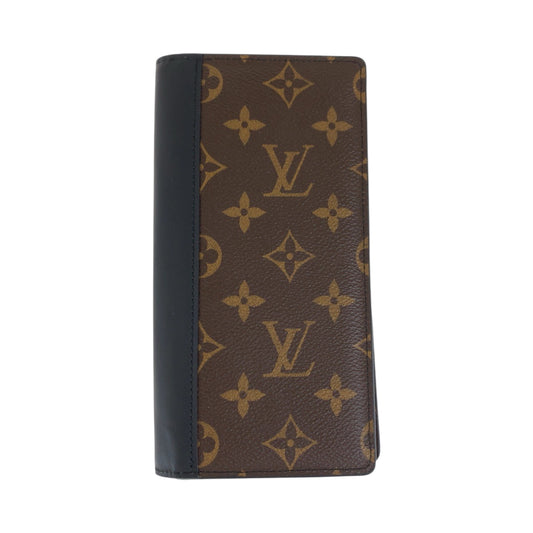 18343
LOUIS VUITTON ルイヴィトン モノグラム マカサー ポルトフォイユ ブラザ ブラウン ブラック シルバー金具 PVC M69410 長財布 ロングウォレット  メンズ A58