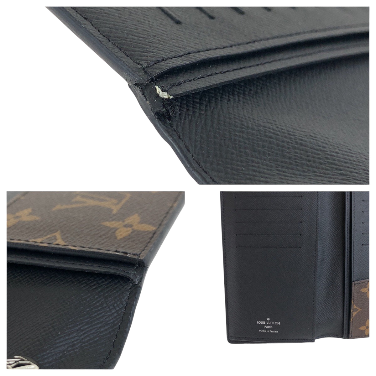 18343
LOUIS VUITTON ルイヴィトン モノグラム マカサー ポルトフォイユ ブラザ ブラウン ブラック シルバー金具 PVC M69410 長財布 ロングウォレット  メンズ A58