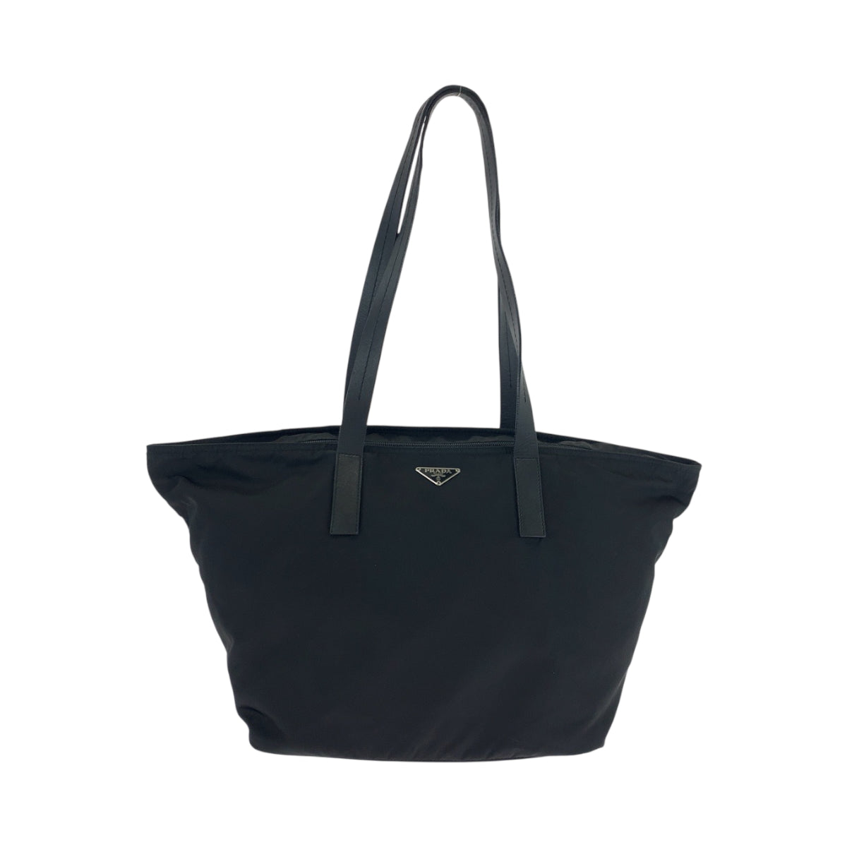 18344
PRADA プラダ テスート 三角ロゴプレート ブラック 黒 シルバー金具 ナイロン トートバッグ ショルダーバッグ  レディース AB30