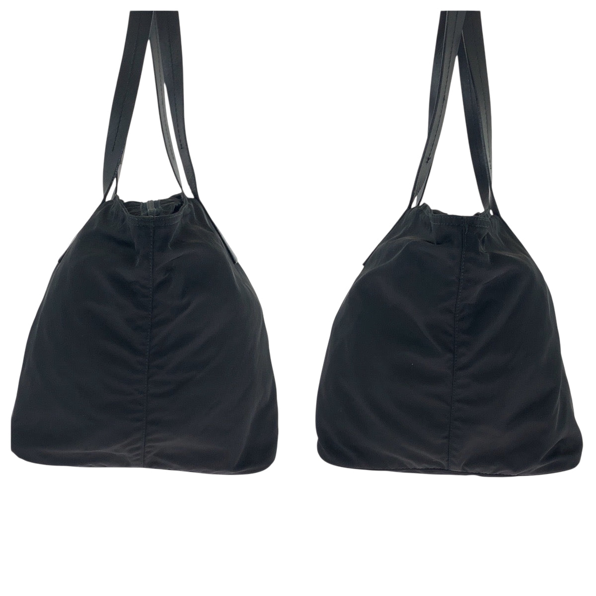 18344
PRADA プラダ テスート 三角ロゴプレート ブラック 黒 シルバー金具 ナイロン トートバッグ ショルダーバッグ  レディース AB30