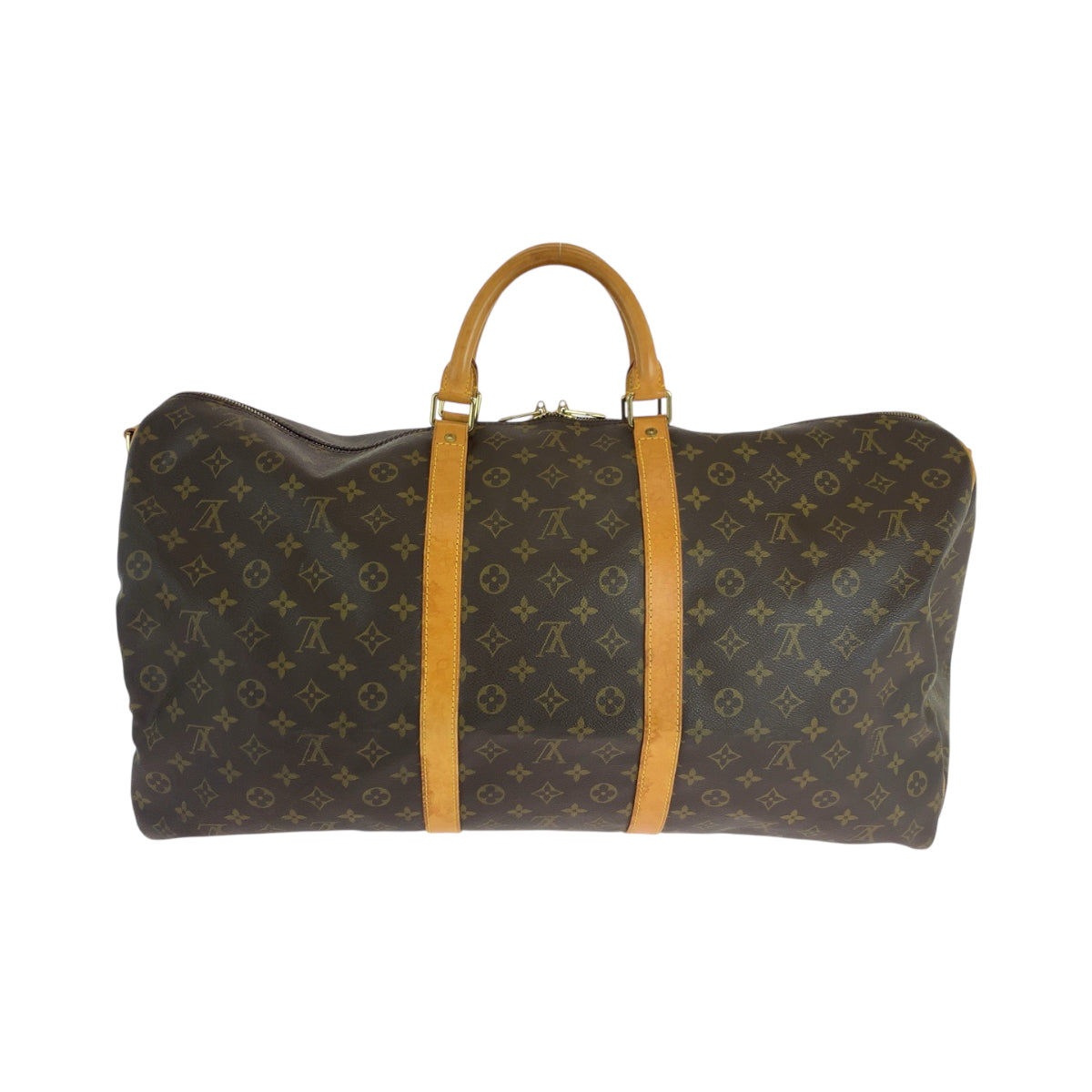 18345
LOUIS VUITTON ルイヴィトン モノグラム キーポル60 バンドリエール ブラウン ゴールド金具 PVC M41412 ショルダーバッグ ボストンバッグ 2way  レディース AB84