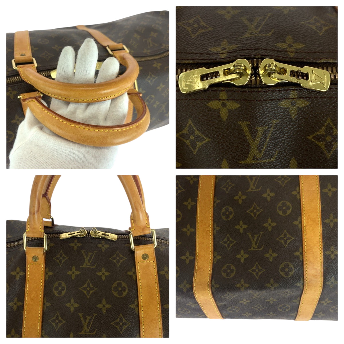 18345
LOUIS VUITTON ルイヴィトン モノグラム キーポル60 バンドリエール ブラウン ゴールド金具 PVC M41412 ショルダーバッグ ボストンバッグ 2way  レディース AB84