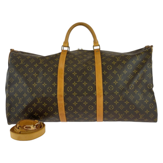 18346
LOUIS VUITTON ルイヴィトン モノグラム キーポル バンドリエール60 ブラウン ゴールド金具 PVC / レザー M41412 ボストンバッグ ショルダーバッグ 2way メンズ AB76