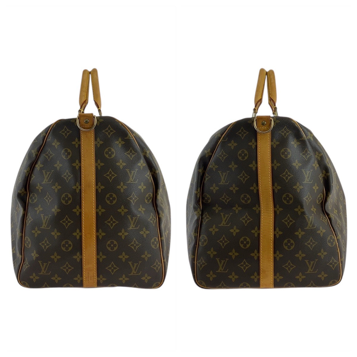 18346
LOUIS VUITTON ルイヴィトン モノグラム キーポル バンドリエール60 ブラウン ゴールド金具 PVC / レザー M41412 ボストンバッグ ショルダーバッグ 2way メンズ AB76