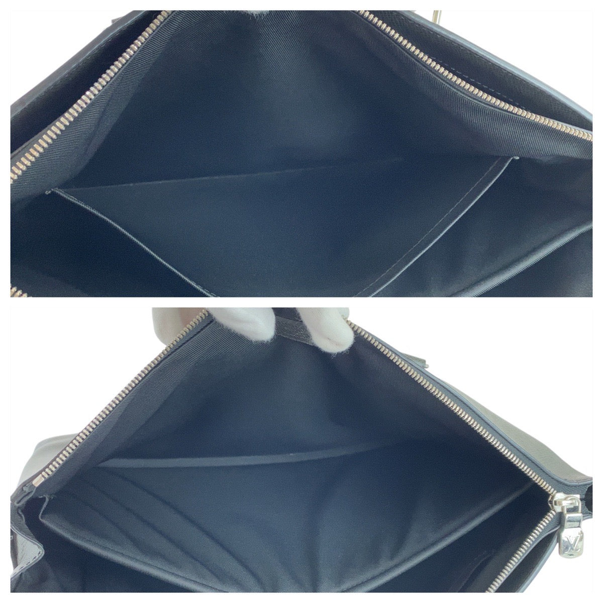 18347
LOUIS VUITTON ルイヴィトン タイガ アントン ブラック 黒 シルバー金具 レザー M33416 ビジネスバッグ ブリーフケース  メンズ ABP84