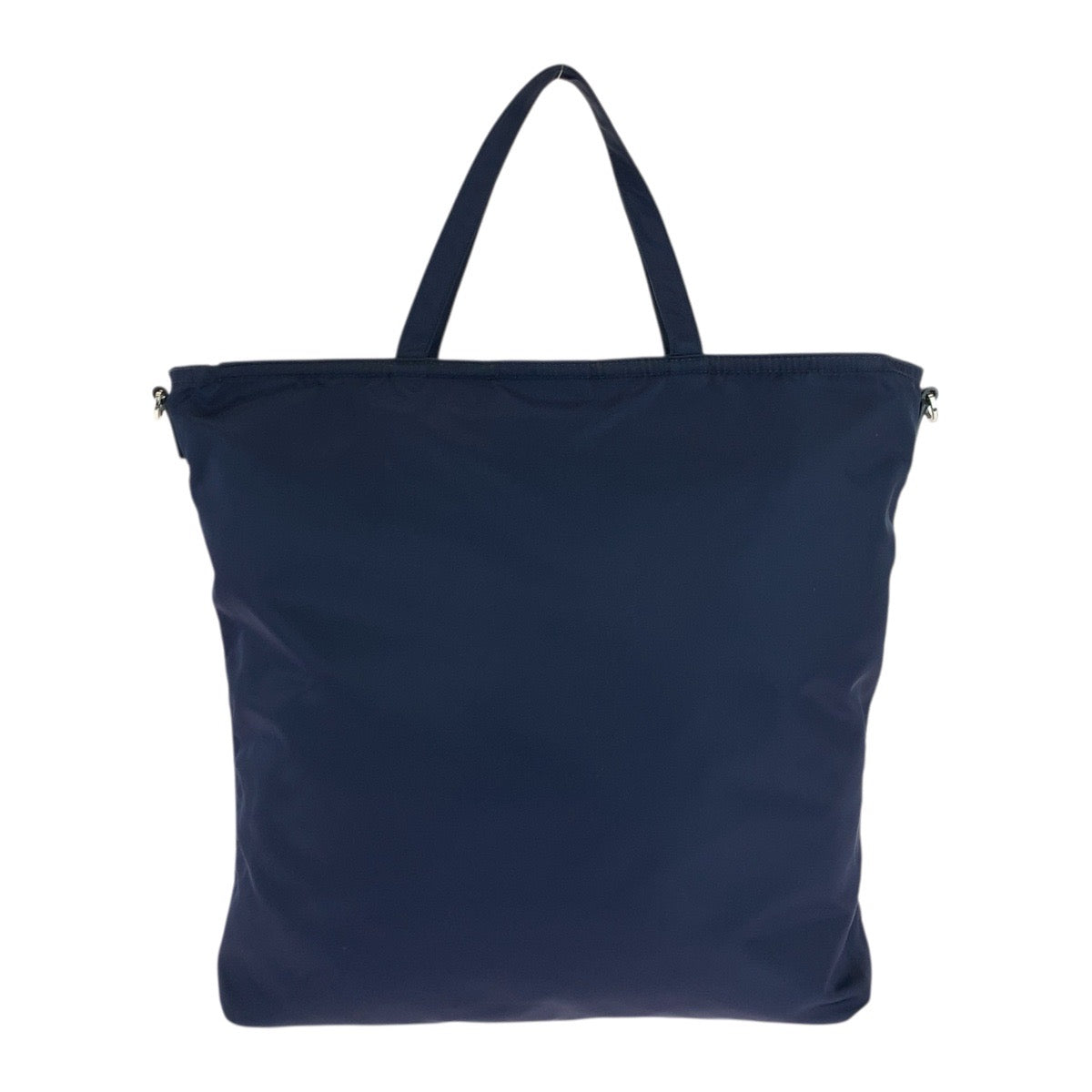 18348
PRADA プラダ テスート 三角ロゴプレート ネイビー シルバー金具 ナイロン トートバッグ ショルダーバッグ 2way レディース A54