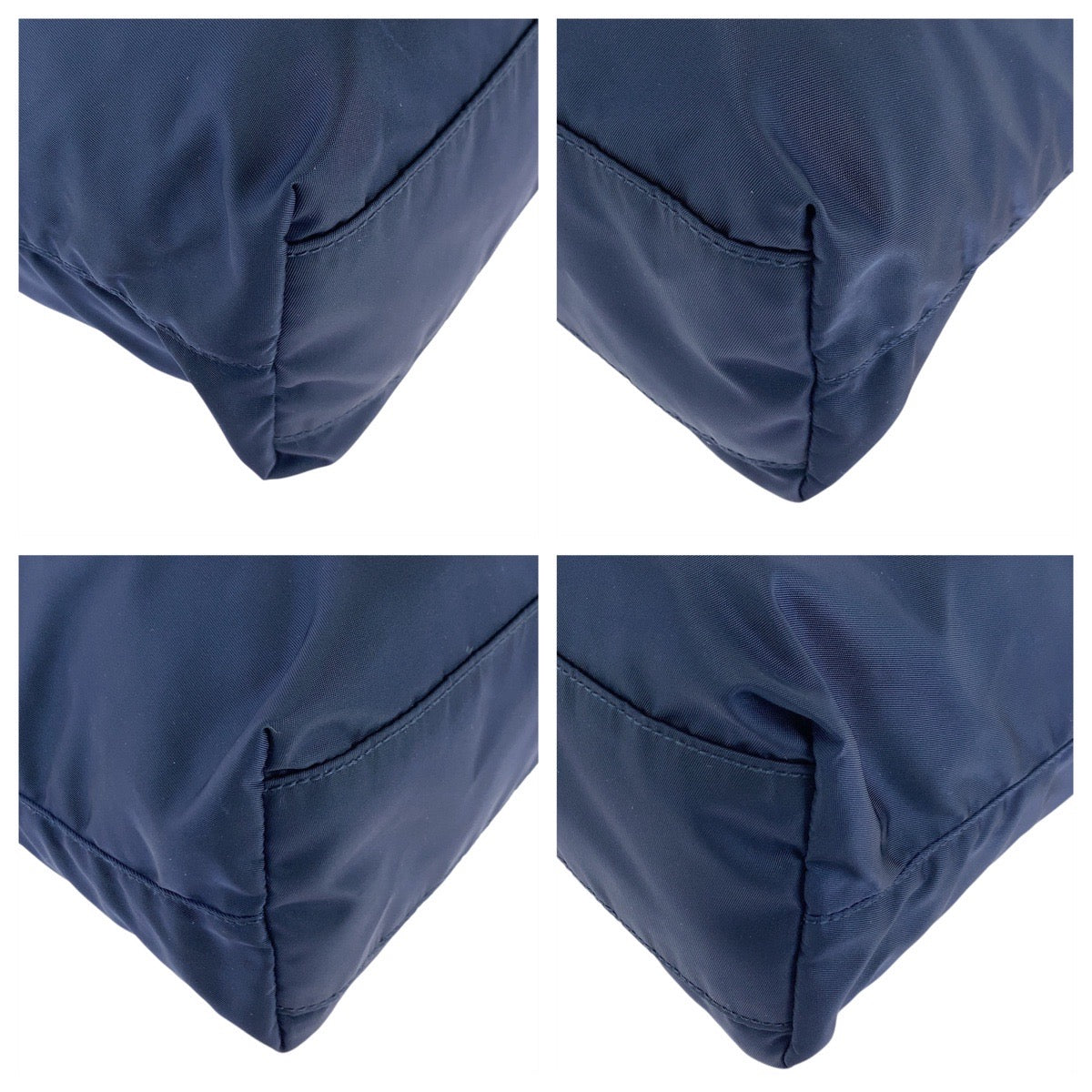 18348
PRADA プラダ テスート 三角ロゴプレート ネイビー シルバー金具 ナイロン トートバッグ ショルダーバッグ 2way レディース A54