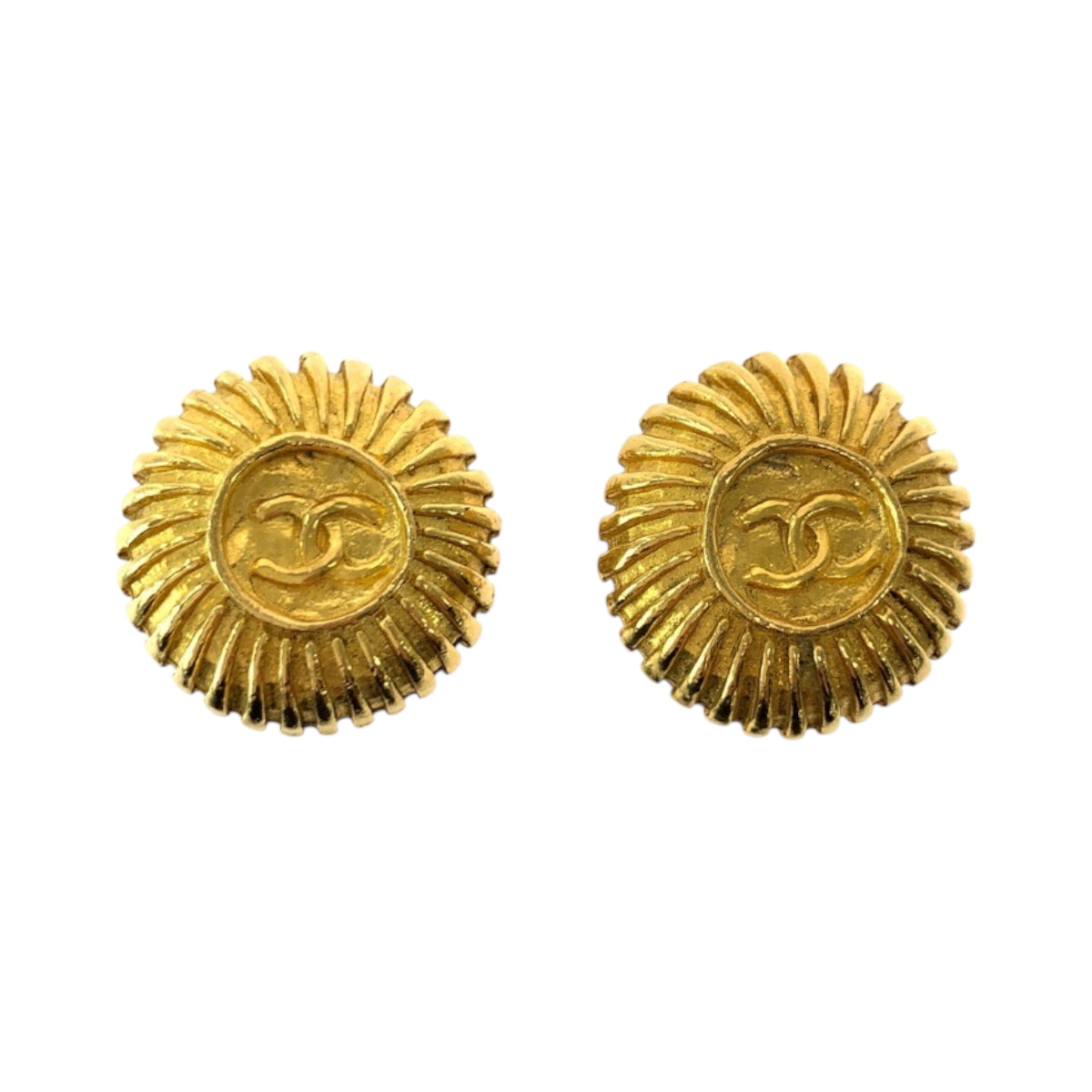 18351
CHANEL シャネル ヴィンテージ ココマーク ゴールド メッキ イヤリング レディース ABP40