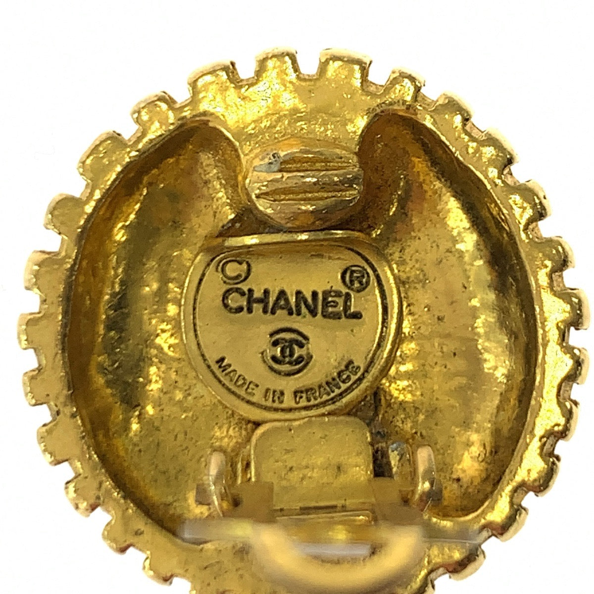 18351
CHANEL シャネル ヴィンテージ ココマーク ゴールド メッキ イヤリング レディース ABP40