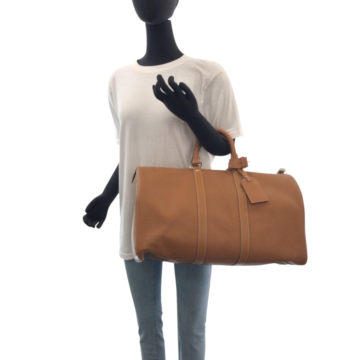 18352
LOUIS VUITTON ルイヴィトン エピ キーポル45  男女兼用 キャネル シルバー金具 エピレザー ボストンバッグ  レディース ABP68