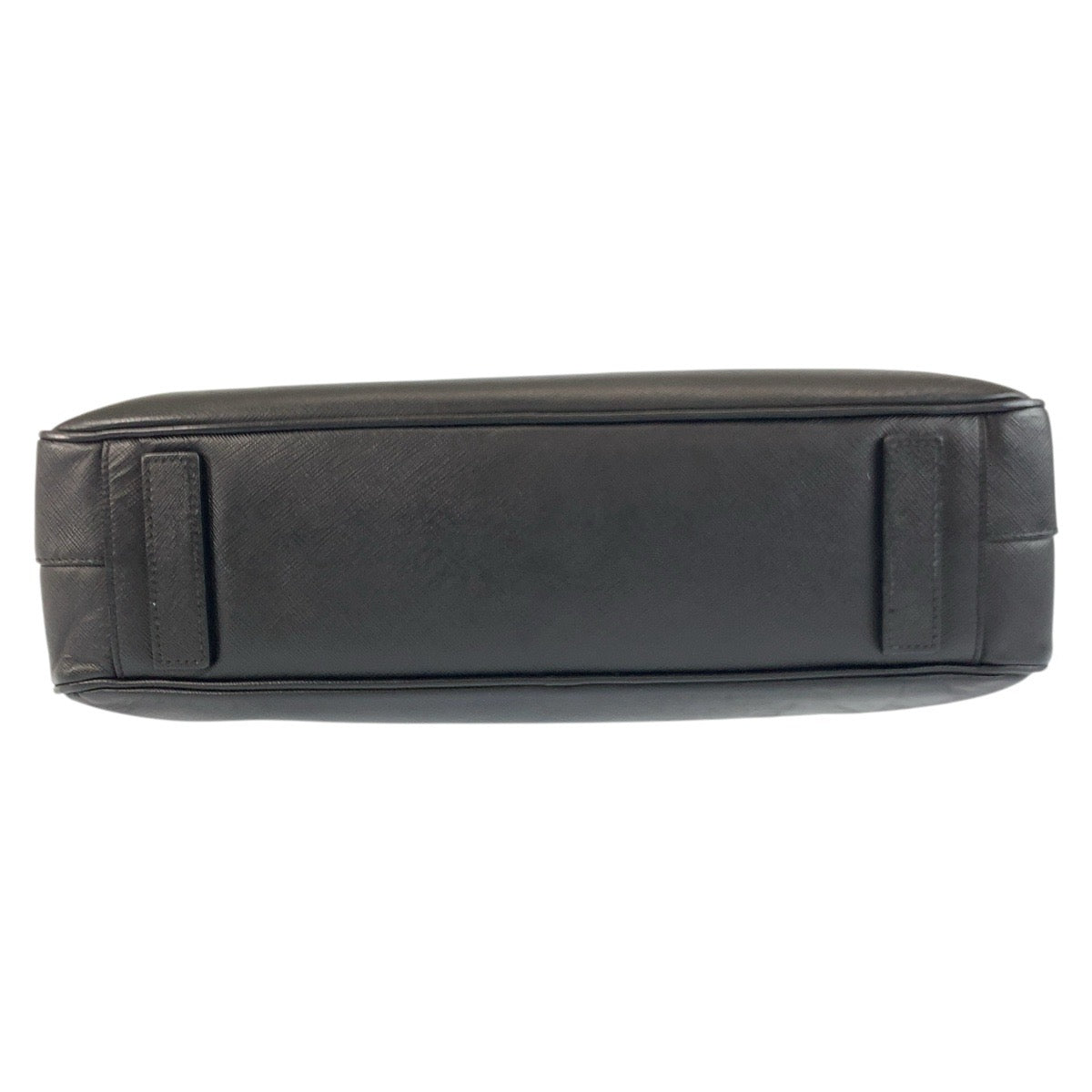 18359
PRADA プラダ サフィアーノ ブラック 黒 シルバー金具 レザー ビジネスバッグ ブリーフケース  メンズ AB52