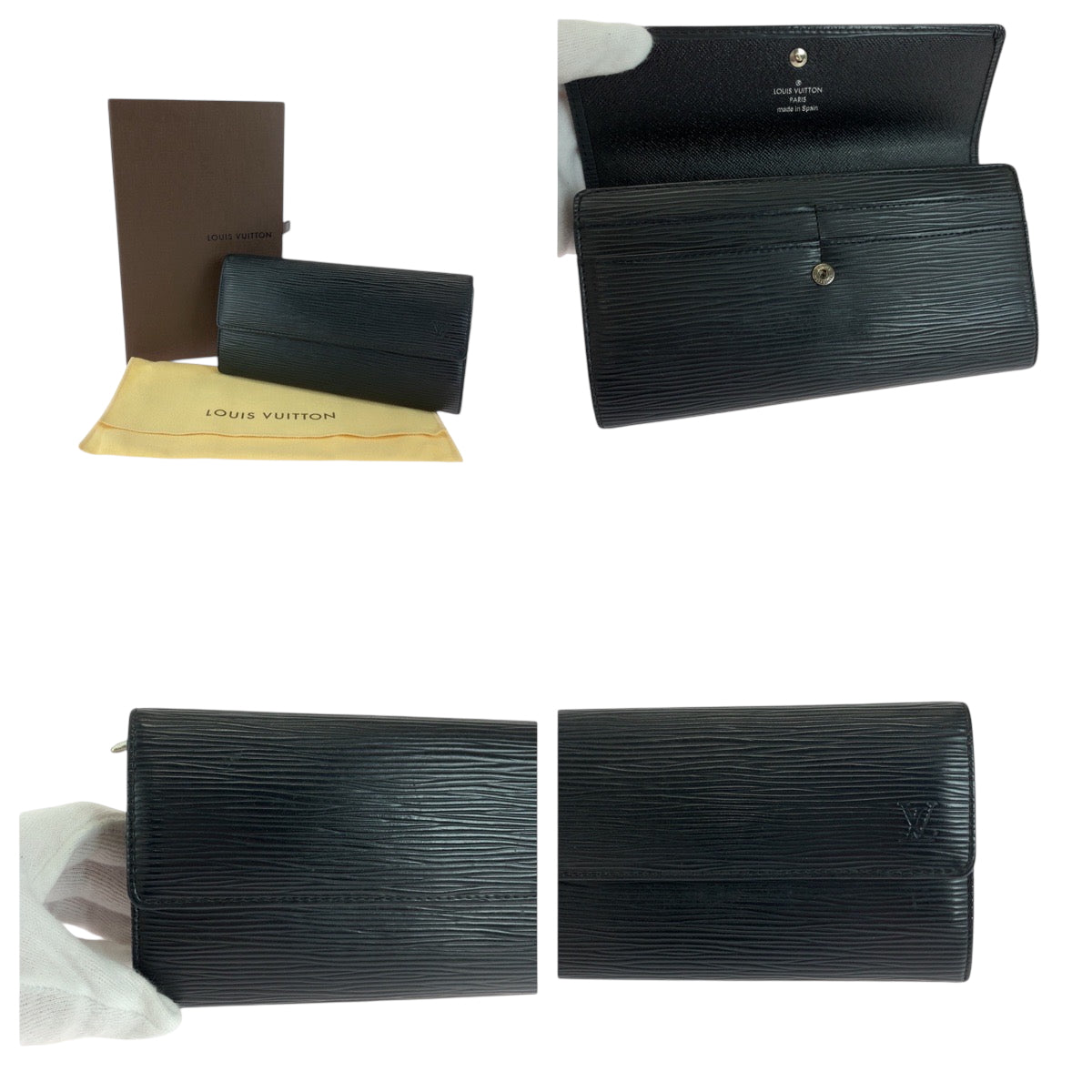 18361
LOUIS VUITTON ルイヴィトン エピ ポルトモネ クレディ ノワール ブラック 黒 シルバー金具 エピレザー M63572 長財布 ロングウォレット  メンズ