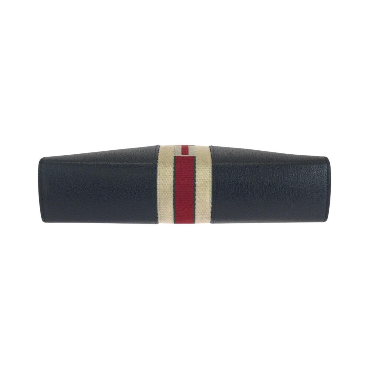 18370
GUCCI グッチ ウェブストライプ ブラック 黒 ホワイト シルバー金具 レザー 475316 クラッチバッグ セカンドバッグ  メンズ
