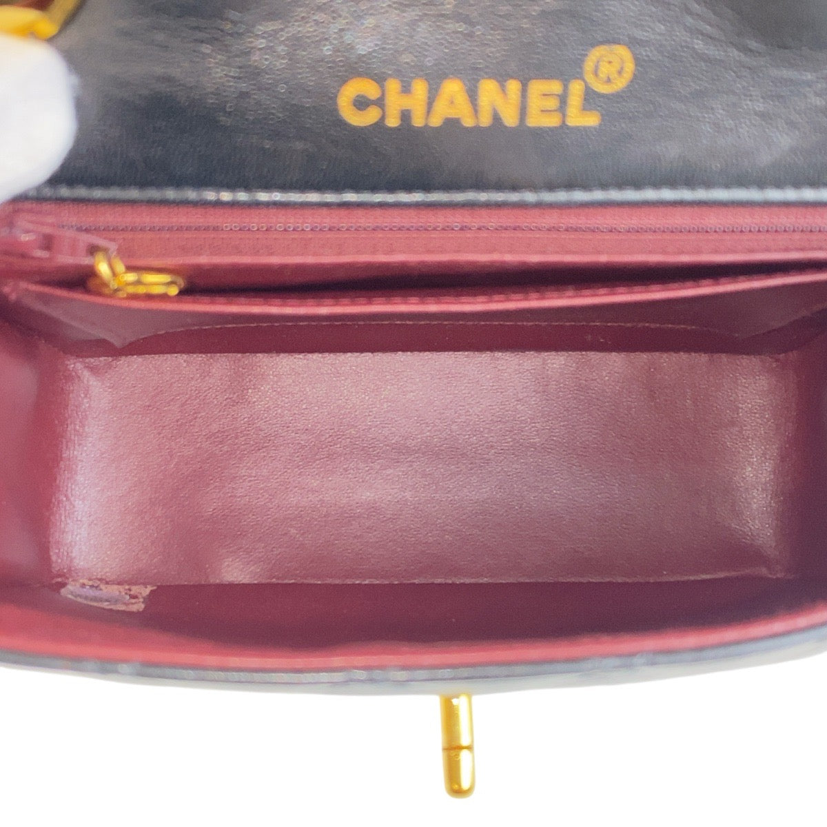 18371
CHANEL シャネル ヴィンテージ マトラッセ ココマーク ターンロック ブラック 黒 ゴールド金具 ラムスキン ハンドバッグ レディース A298