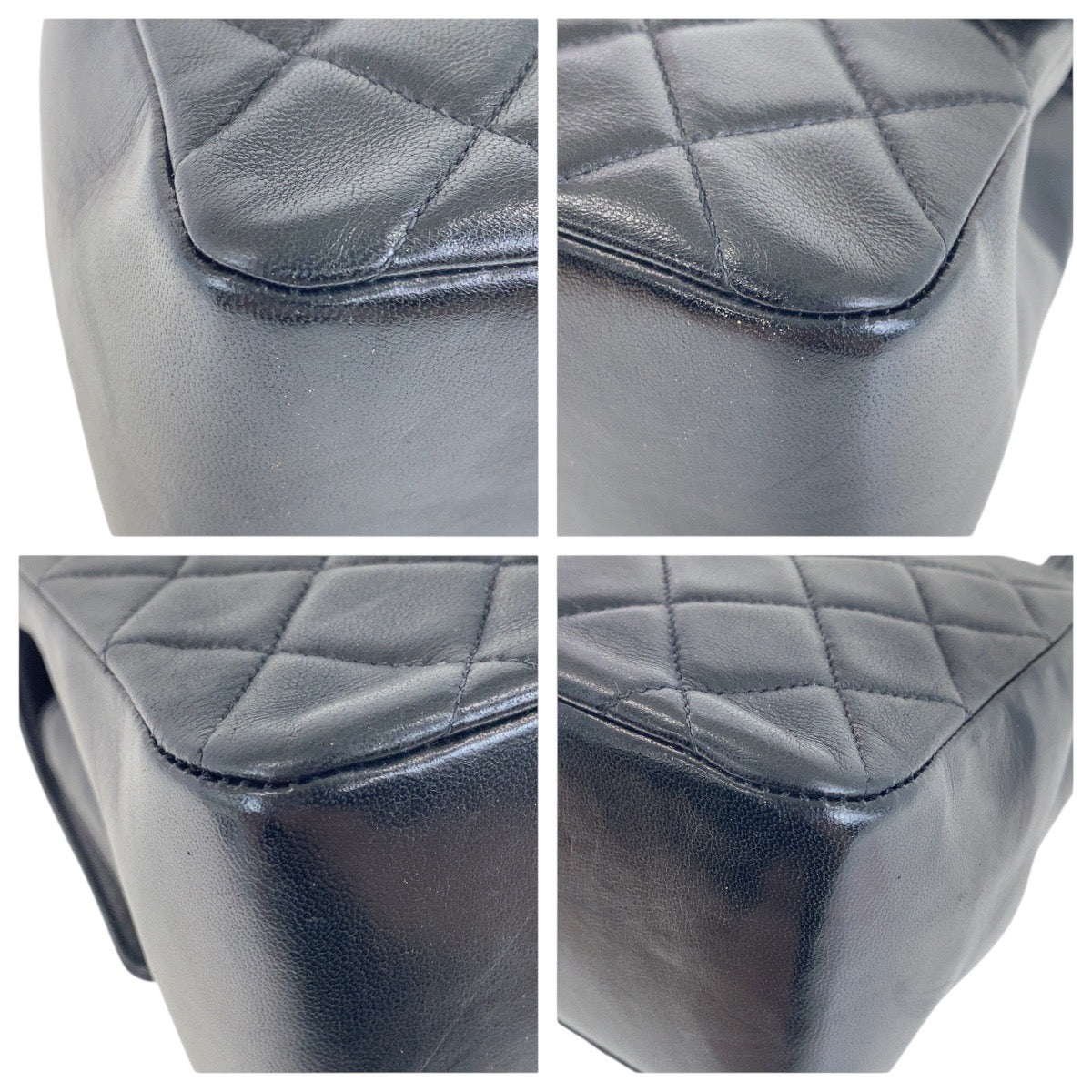 18371
CHANEL シャネル ヴィンテージ マトラッセ ココマーク ターンロック ブラック 黒 ゴールド金具 ラムスキン ハンドバッグ レディース A298