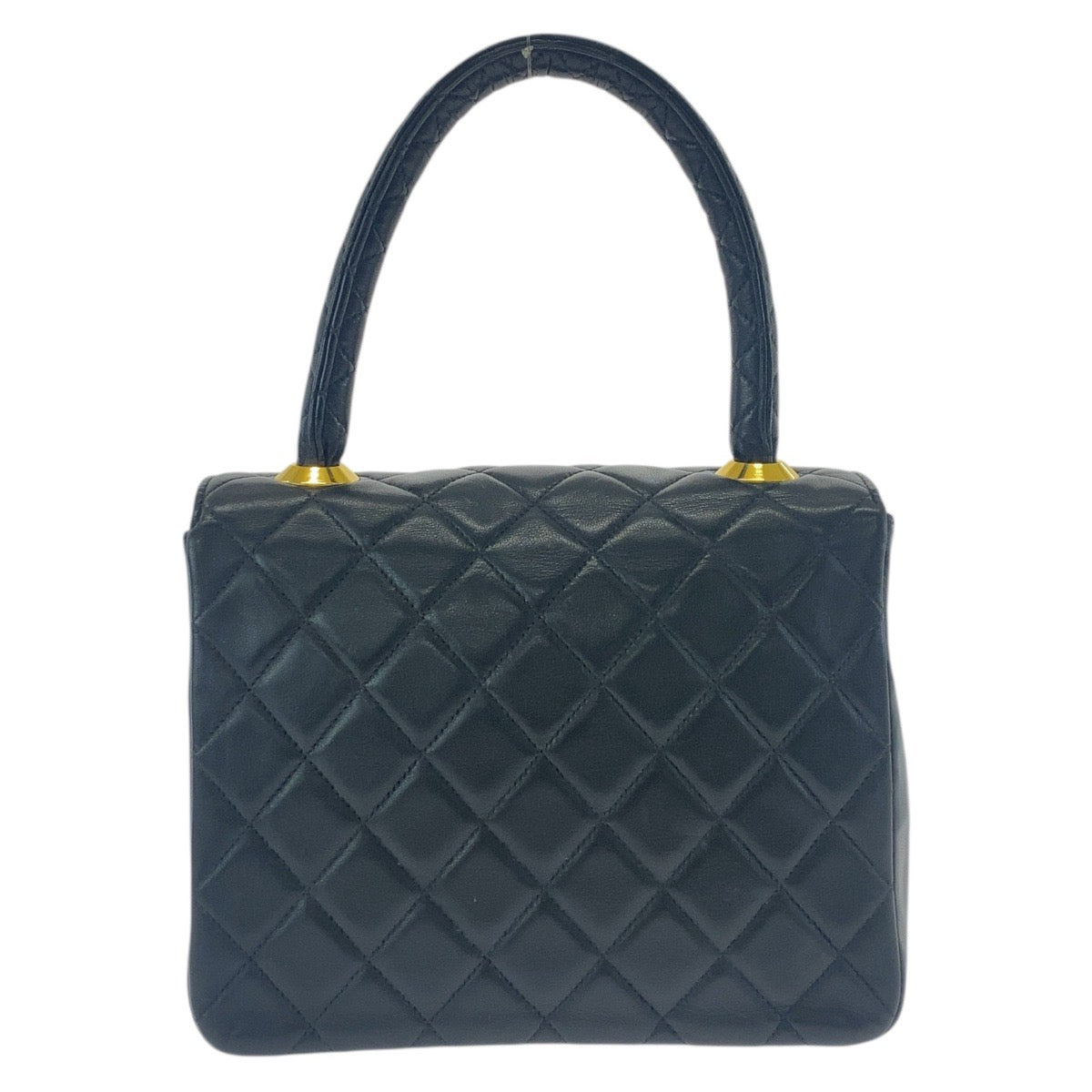 18371
CHANEL シャネル ヴィンテージ マトラッセ ココマーク ターンロック ブラック 黒 ゴールド金具 ラムスキン ハンドバッグ レディース A298