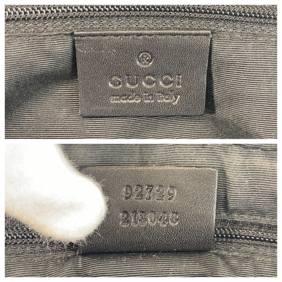 18372
GUCCI グッチ ブラック ゴールド金具 GGキャンバス / レザー 92729 ショルダーバッグ  レディース AB