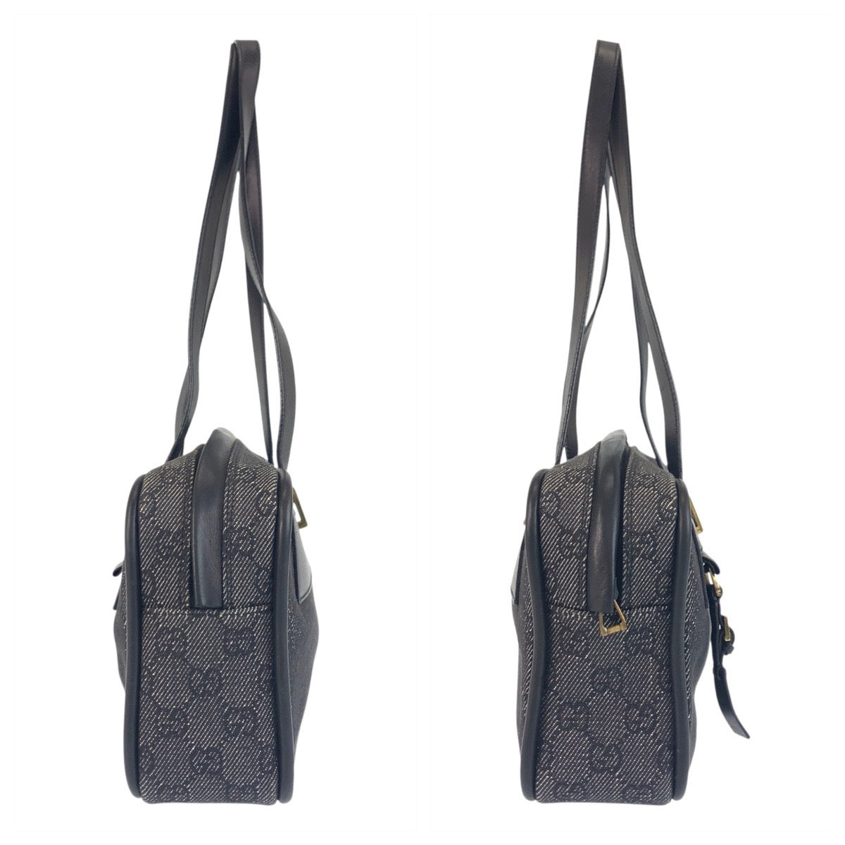 18372
GUCCI グッチ ブラック ゴールド金具 GGキャンバス / レザー 92729 ショルダーバッグ  レディース AB