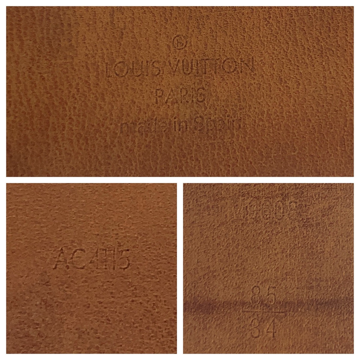 18373
LOUIS VUITTON ルイヴィトン モノグラム サンチュール イニシアル 85cm/34inc ブラウン ゴールド金具 PVC M9608 ベルト バックル  メンズ AB40
