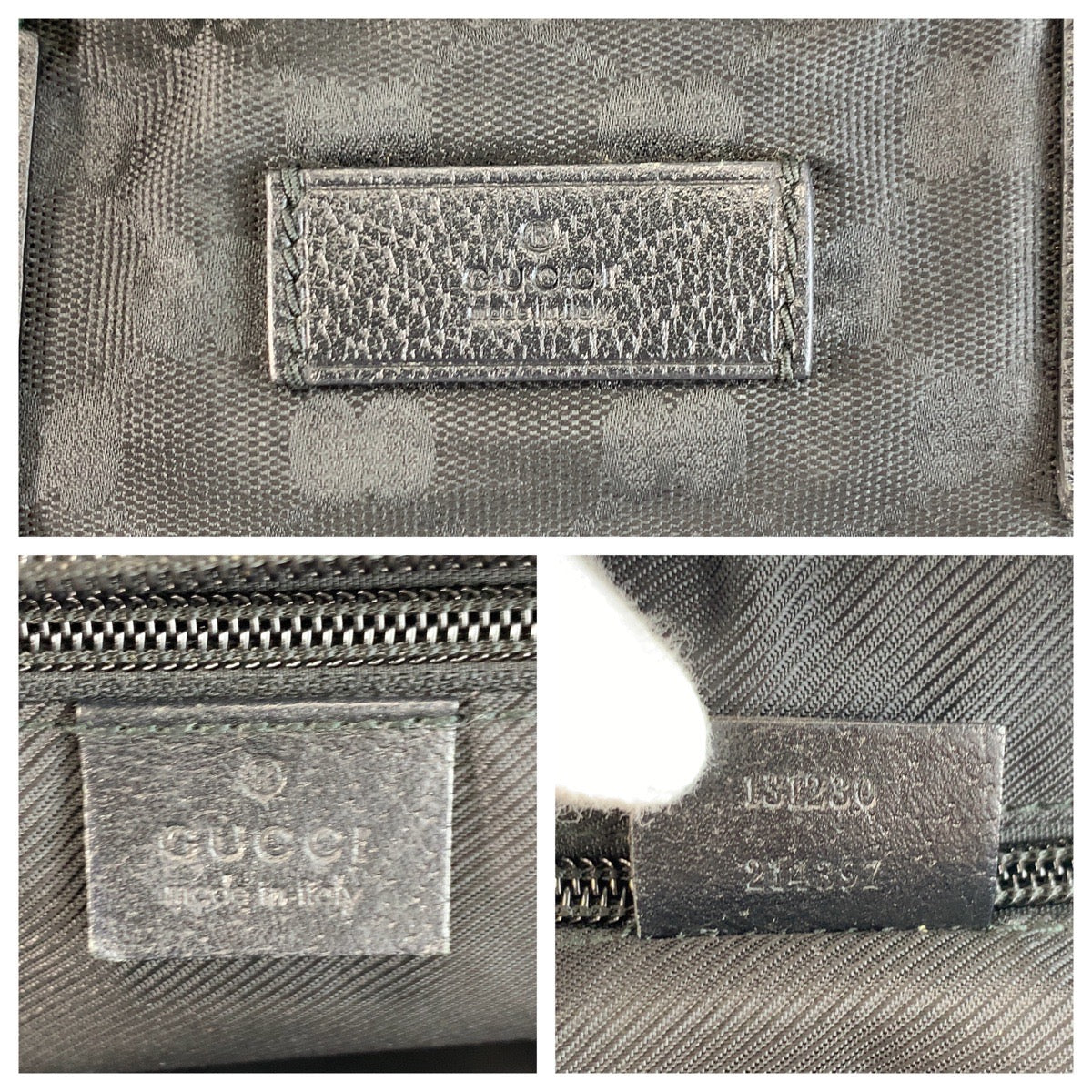 18376
GUCCI グッチ シェリーライン ブラック 黒 GGキャンバス / レザー 131230 トートバッグ ショルダーバッグ  レディース