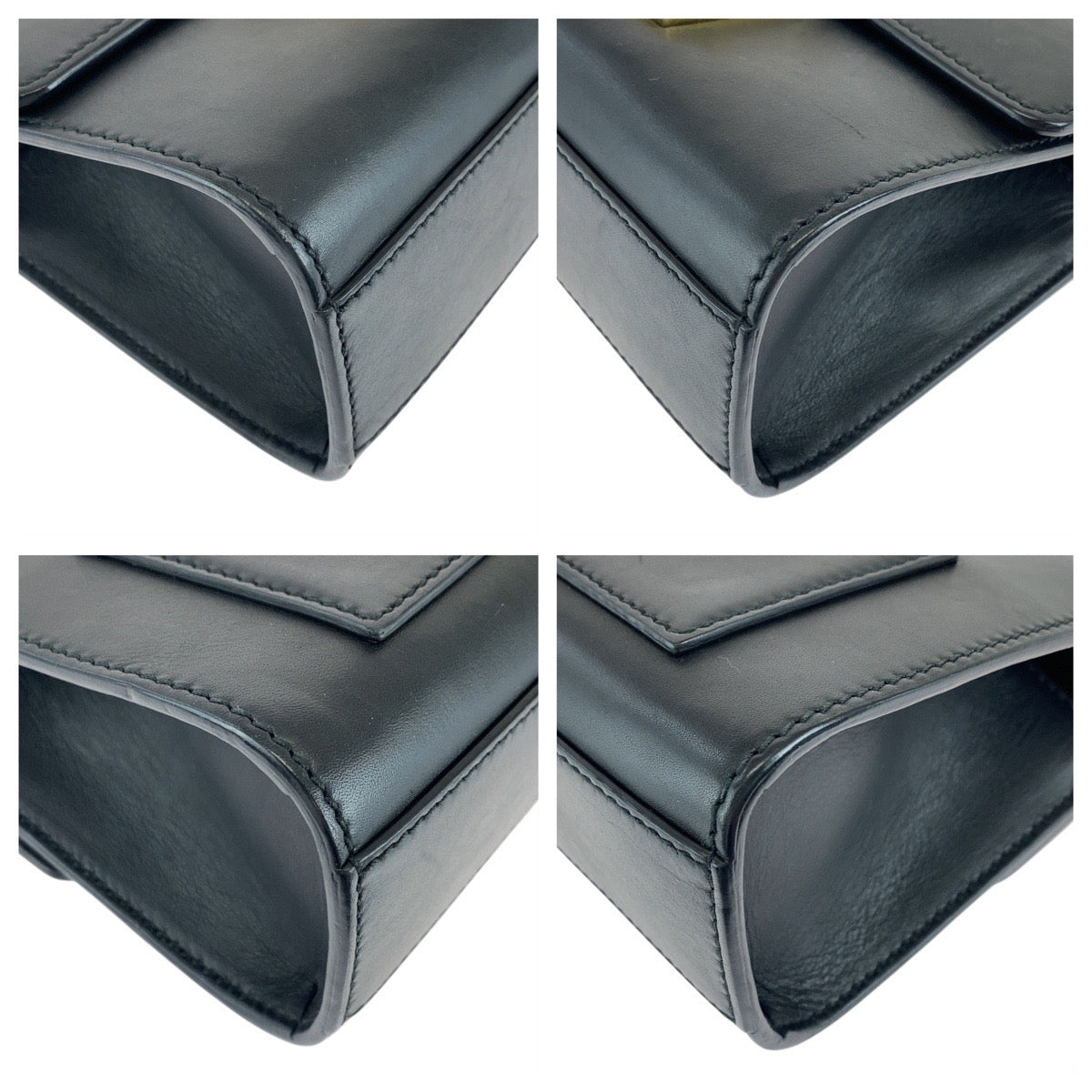 18377
GUCCI グッチ パドロック ブラック 黒 ゴールド金具 レザー 409487 チェーンショルダーバッグ  レディース ABP75