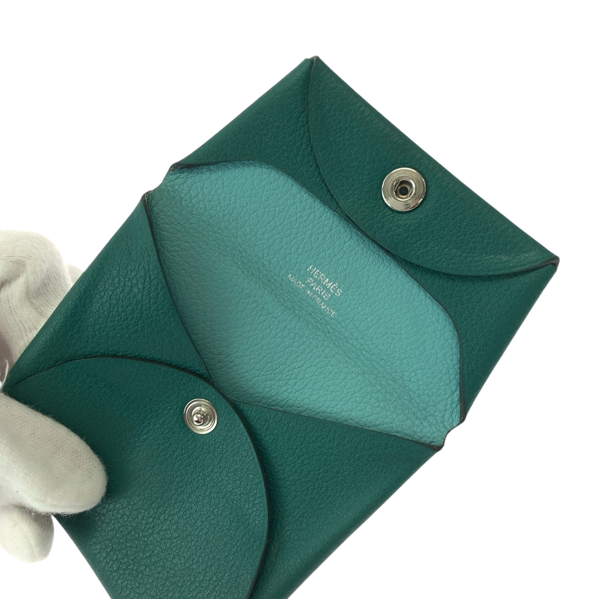 18378
HERMES エルメス バスティア ヴェルソ グリーン シェーブル コインケース 小銭入れ D刻印  レディース ABP22
