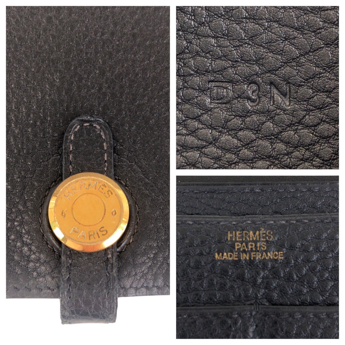 18379
HERMES エルメス ドゴンGM ブラック 黒 ゴールド金具 トリヨンクレマンス 長財布 ロングウォレット 男女兼用 ▫︎D刻印  メンズ AB40