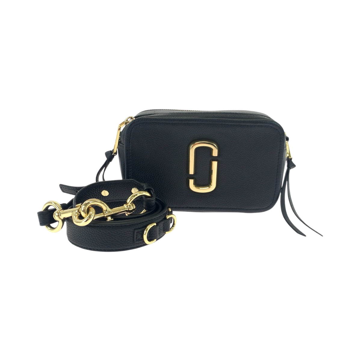 18383
MARC BY MARC JACOBS マークバイマークジェイコブス ブラック 黒 ゴールド金具 レザー M0016805 ショルダーバッグ ポシェット  レディース AB21