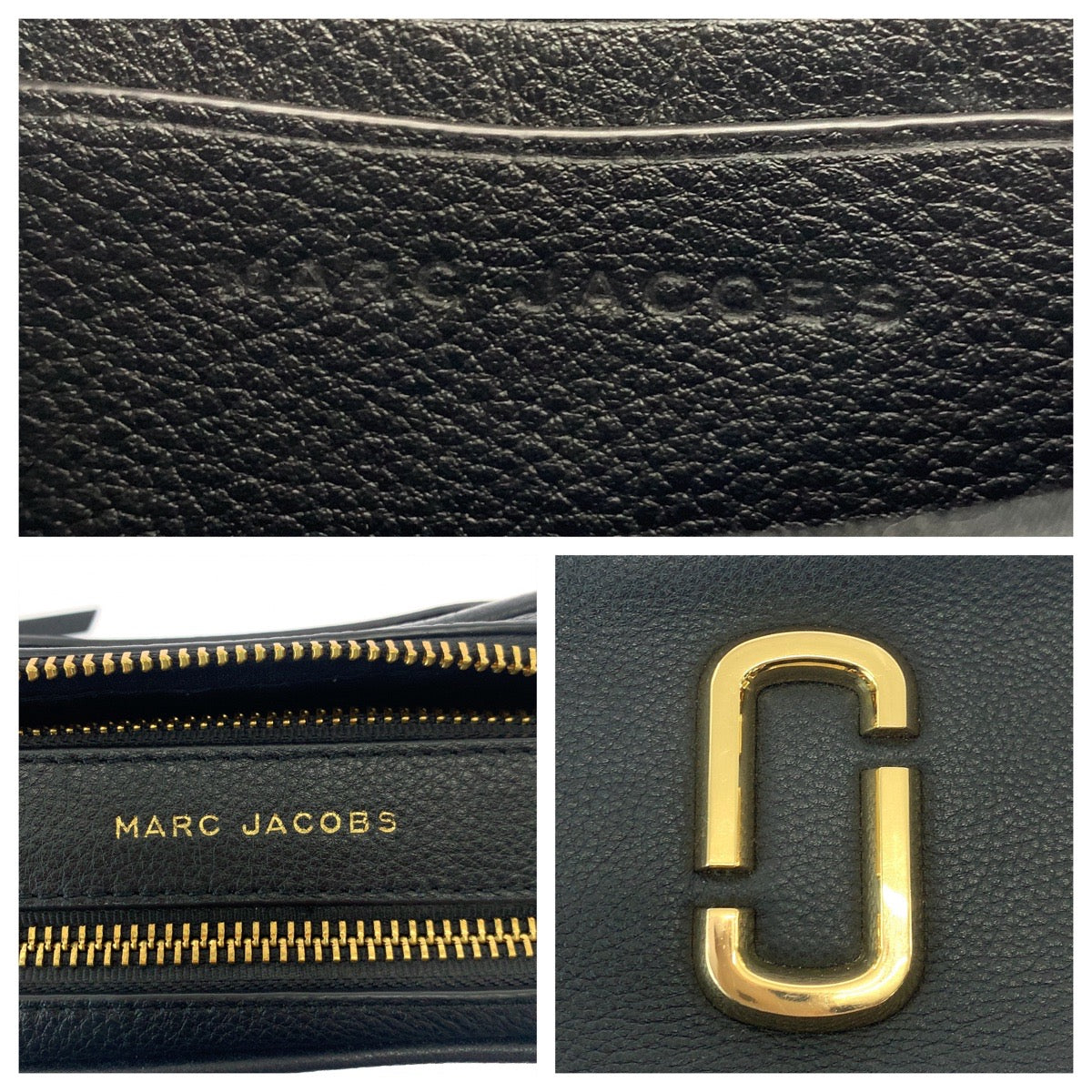 18383
MARC BY MARC JACOBS マークバイマークジェイコブス ブラック 黒 ゴールド金具 レザー M0016805 ショルダーバッグ ポシェット  レディース AB21