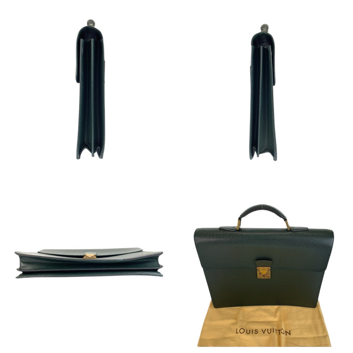 18386
LOUIS VUITTON ルイヴィトン タイガ モスコバ エピセア ダークグリーン ゴールド金具 レザー M30034 ビジネスバッグ ブリーフケース  メンズ