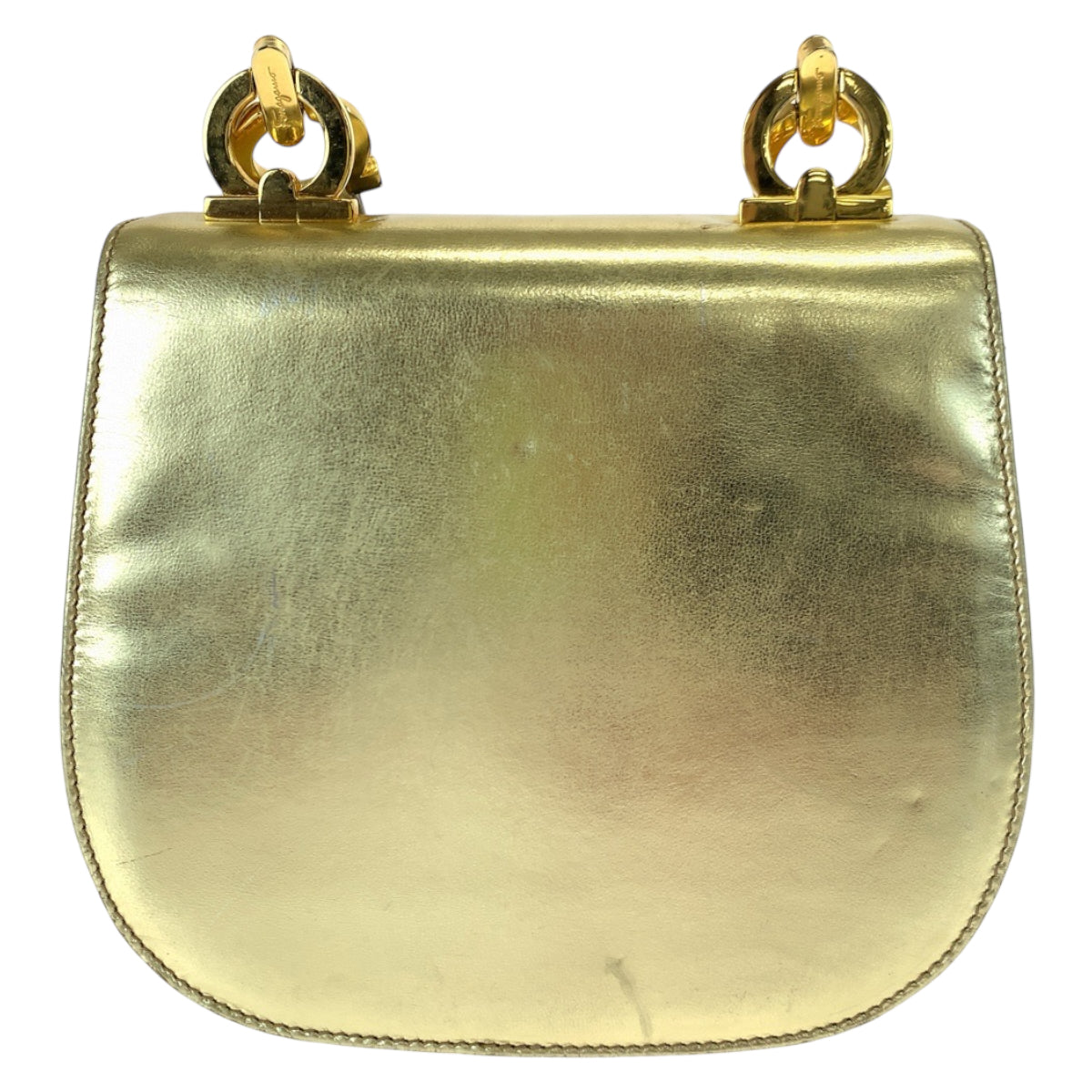 18387
Salvatore Ferragamo サルヴァトーレフェラガモ ヴィンテージ ガンチーニ ゴールド ゴールド金具 レザー / メタリックレザー P213151 ショルダーバッグ 斜め掛け ポシェット レディース AB34