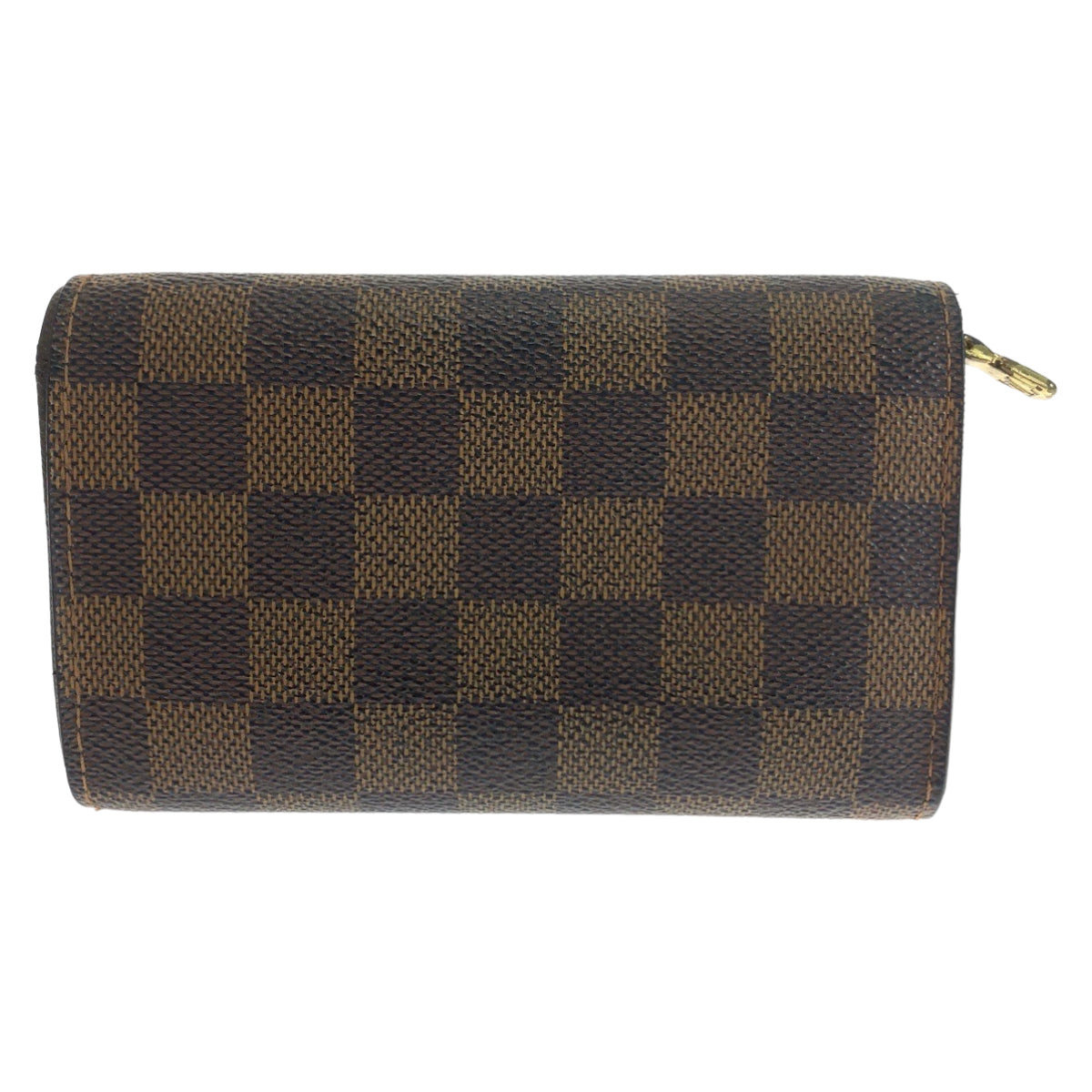 18388
LOUIS VUITTON ルイヴィトン ダミエ L字ジップ ポルトモネ ビエ トレゾール ブラウン ゴールド金具 PVC N61730 折財布 コンパクトウォレット レディース ABP30