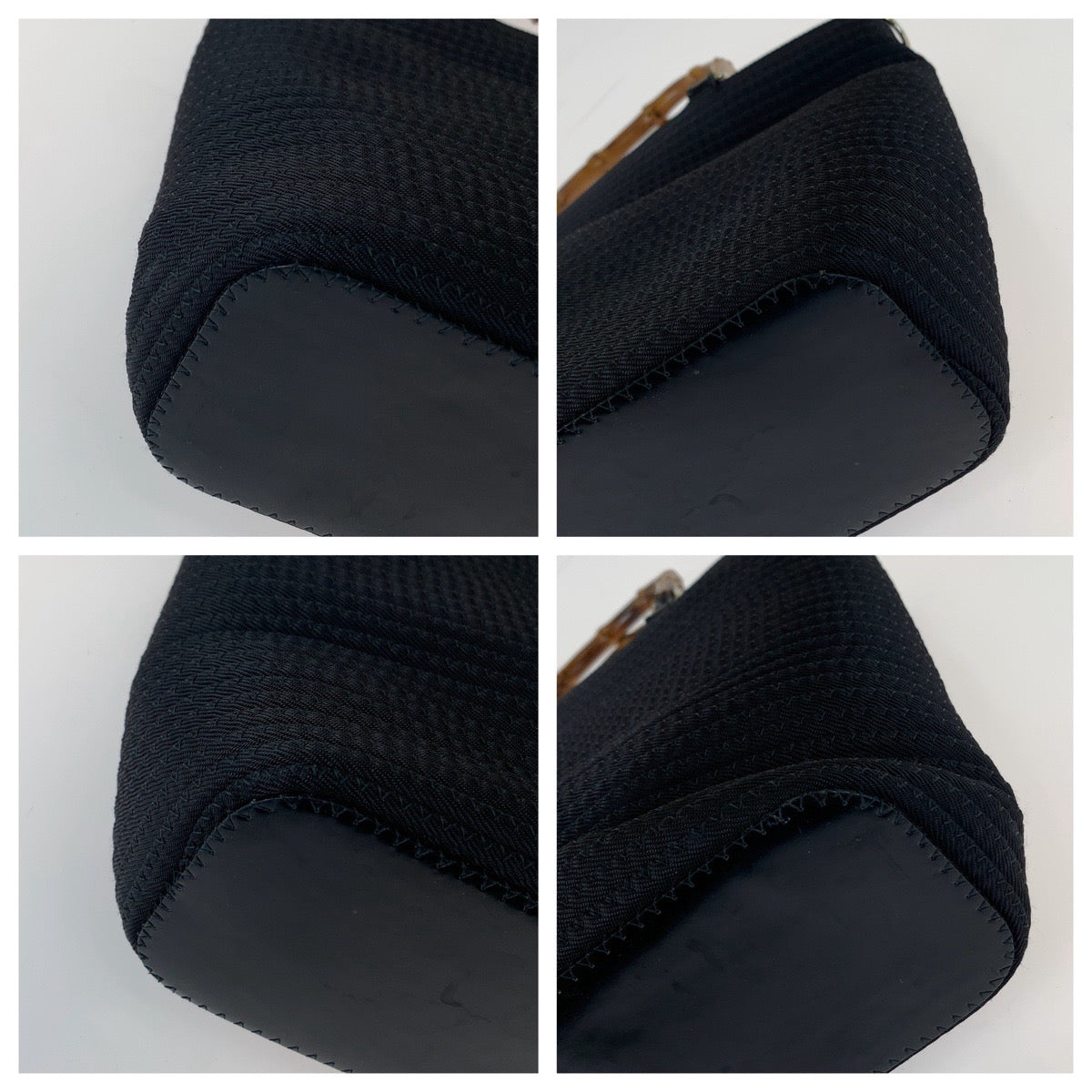 18389
GUCCI グッチ ヴィンテージ バンブー ブラック シルバー金具 キャンバス / レザー 000 1998 0540 トートバッグ ハンドバッグ  レディース ABP25