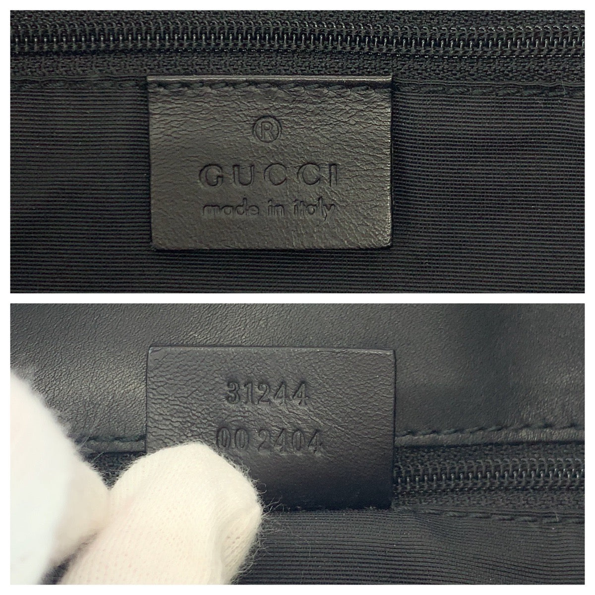 18391
GUCCI グッチ ブラック 黒 シルバー金具 GGキャンバス 31244 トートバッグ ハンドバッグ  レディース AB34