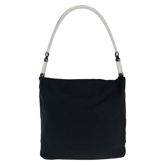 18393
PRADA プラダ テスート 三角ロゴプレート ブラック 黒 シルバー金具 ナイロン / プラスチック ショルダーバッグ  レディース ABP39