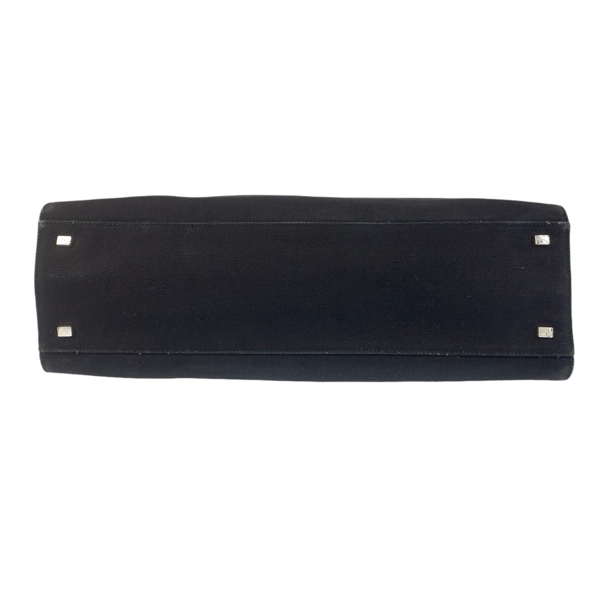 18400
PRADA プラダ 三角ロゴプレート ブラック 黒 シルバー金具 キャンバス トートバッグ ショルダーバッグ  レディース AB38