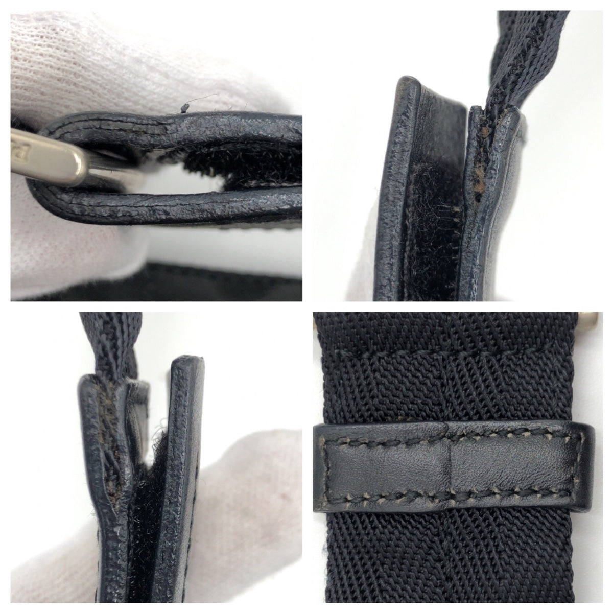 18403
PRADA プラダ テスート 三角ロゴプレート ブラック 黒 ナイロン ショルダーバック メッセンジャーバッグ  レディース AB34