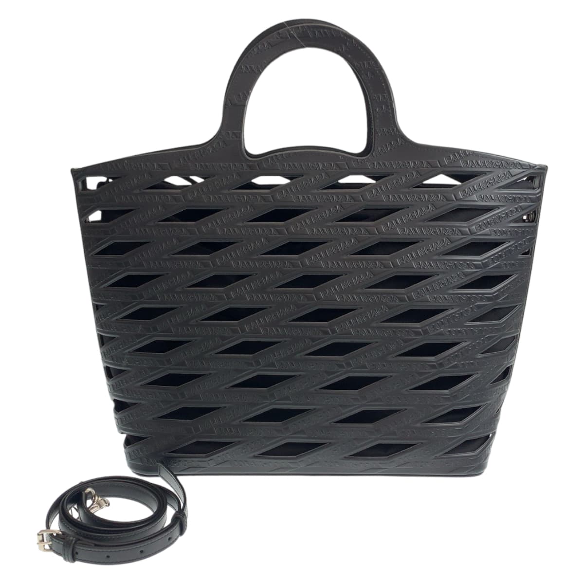 18420
BALENCIAGA バレンシアガ ネオバスケット ブラック PVC 626111 トートバッグ ショルダーバッグ 男女兼用 メンズ SA105