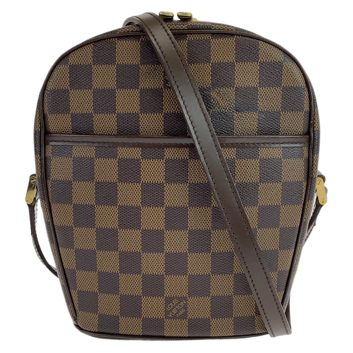 18421
LOUIS VUITTON ルイヴィトン ダミエ イパネマPM 男女兼用 ブラウン ゴールド金具 PVC N51294 斜め掛け ショルダーバッグ ポシェット  レディース A75