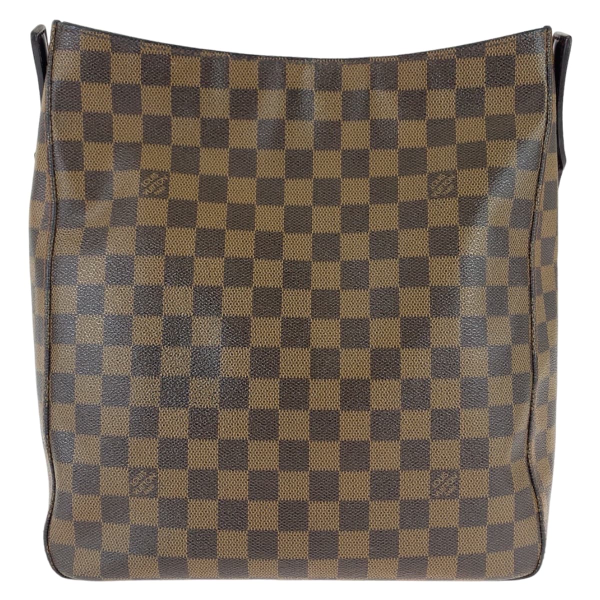 18429
LOUIS VUITTON ルイヴィトン ダミエ ルーピングGM ブラウン ゴールド金具 PVC / レザー N51144 ショルダーバッグ  レディース ABP64