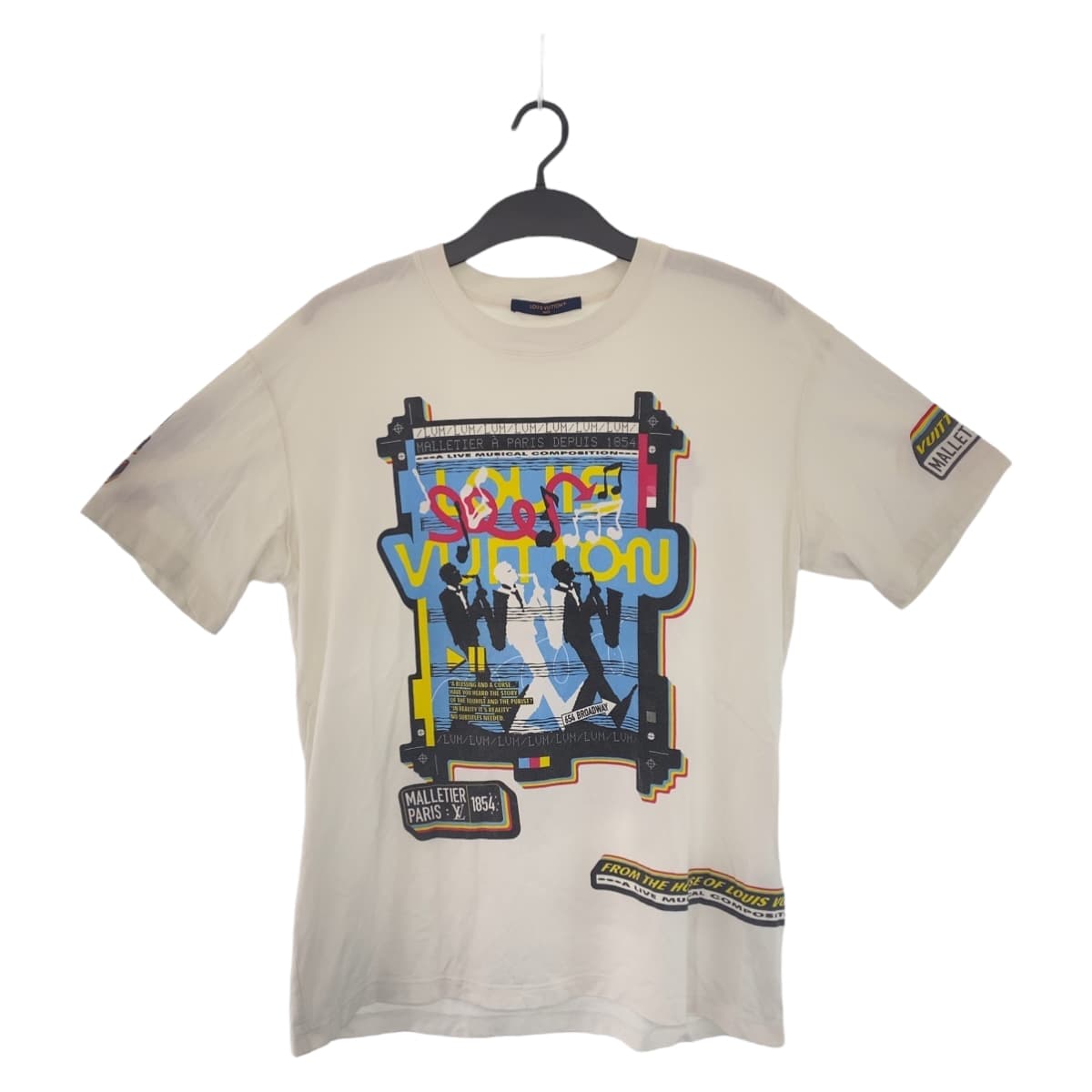 18430
LOUIS VUITTON ルイヴィトン ジャズフライヤー 23SS サイズXL ホワイト 白 マルチカラー コットン RM231M NPG HOY30W 半袖Ｔシャツ クルーネック  メンズ A55
