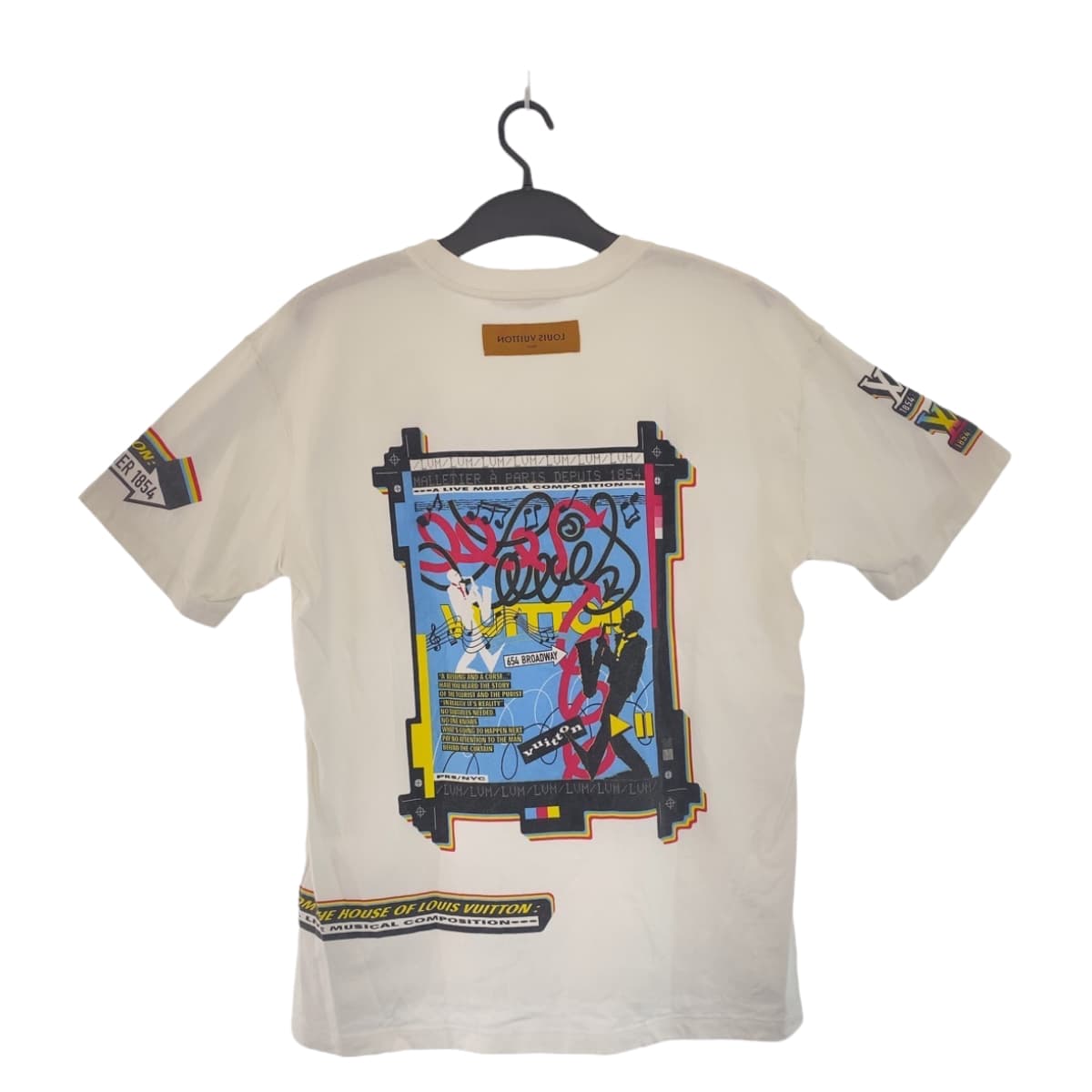 18430
LOUIS VUITTON ルイヴィトン ジャズフライヤー 23SS サイズXL ホワイト 白 マルチカラー コットン RM231M NPG HOY30W 半袖Ｔシャツ クルーネック  メンズ A55