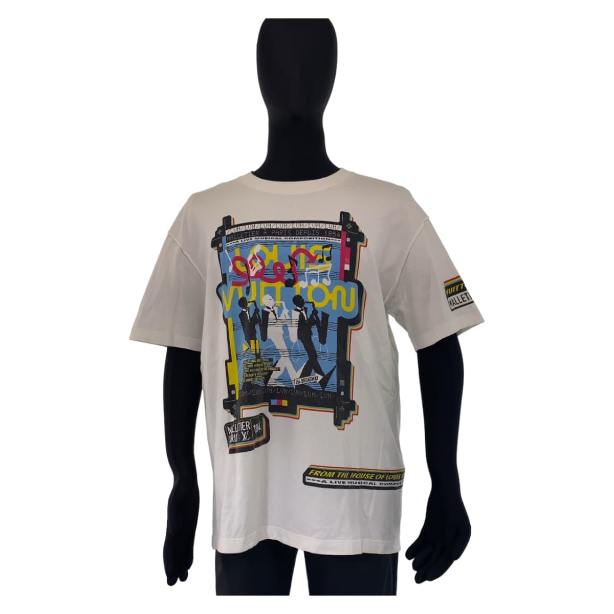 18430
LOUIS VUITTON ルイヴィトン ジャズフライヤー 23SS サイズXL ホワイト 白 マルチカラー コットン RM231M NPG HOY30W 半袖Ｔシャツ クルーネック  メンズ A55