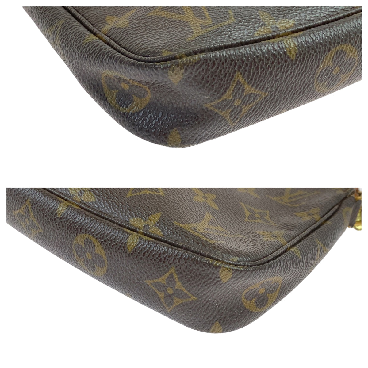 18431
LOUIS VUITTON ルイヴィトン モノグラム ポシェットアクセソワール ブラウン ゴールド金具 PVC M51980 ハンドバッグ アクセサリーポーチ レディース AB48