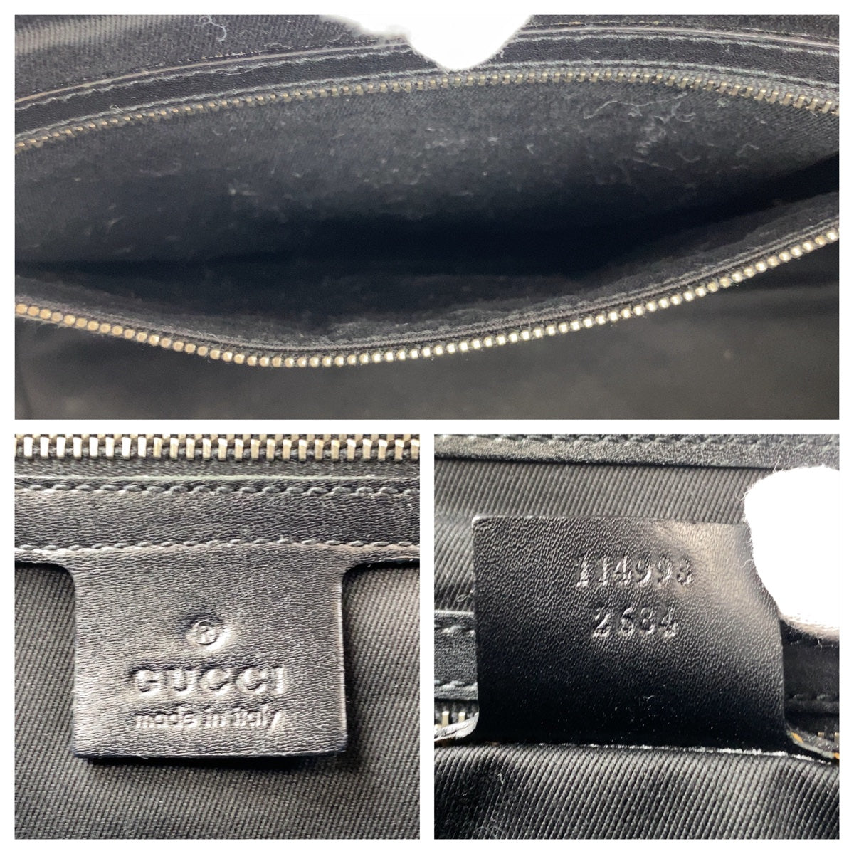 18432
GUCCI グッチ バンブー スタッズ ブラック 黒 シルバー金具 GGキャンバス / レザー 114993 ショルダーバッグ  レディース A56