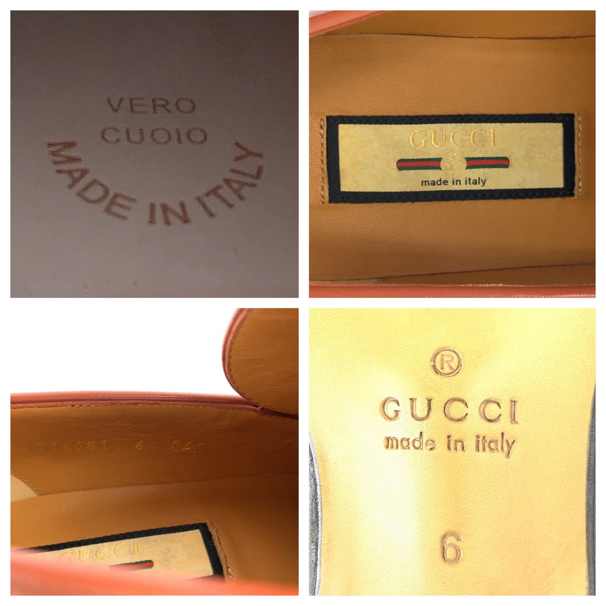 18439
GUCCI グッチ タッセル サイズ6 ブラウン 茶 レザー 714681 ローファー 革靴 ドレスシューズ メンズ S68