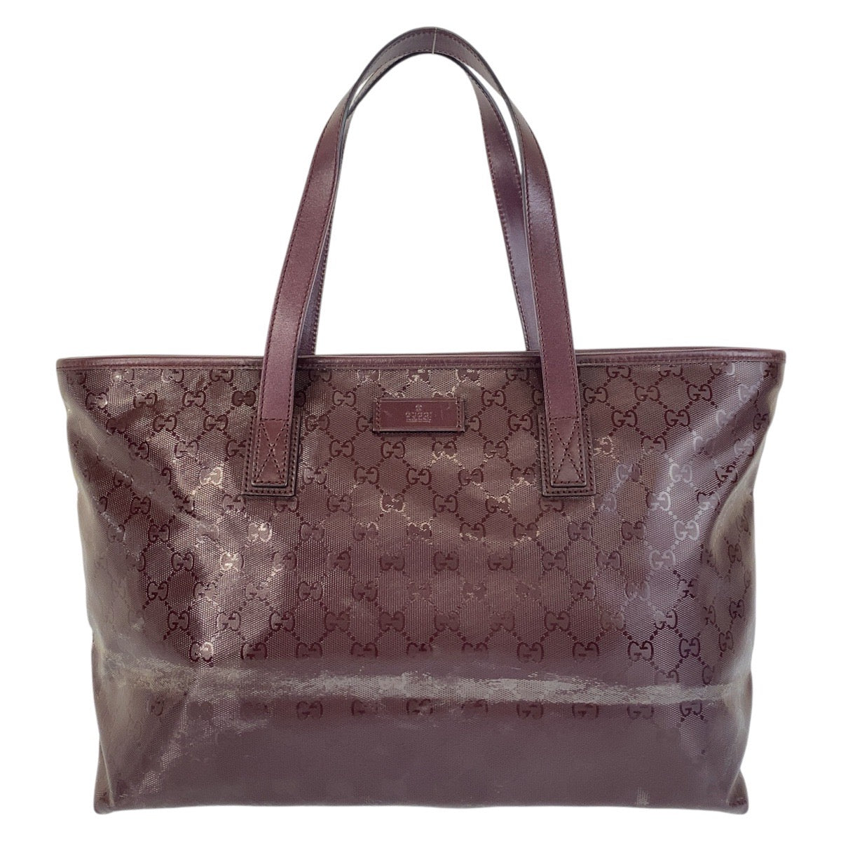 18440
GUCCI グッチ GGインプリメ パープル ワインレッド PVC 211137 トートバッグ ショルダーバッグ  レディース AB42