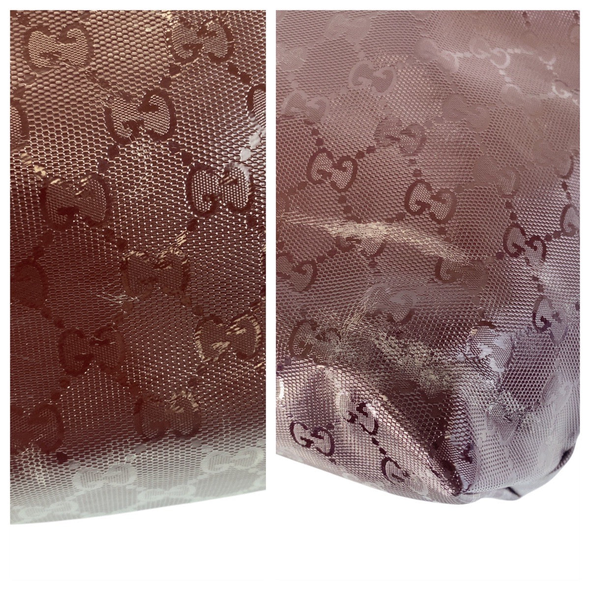 18440
GUCCI グッチ GGインプリメ パープル ワインレッド PVC 211137 トートバッグ ショルダーバッグ  レディース AB42