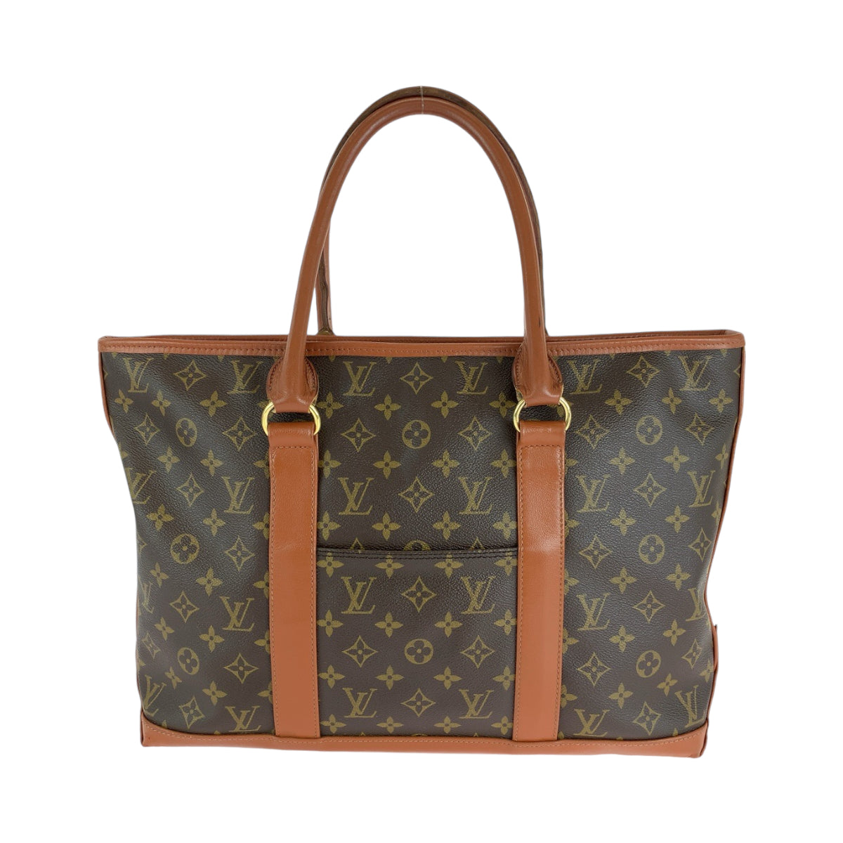 18442
LOUIS VUITTON ルイヴィトン モノグラム ウィークエンドPM 男女兼用 ブラウン ゴールド金具 PVC M42425 トートバッグ ショルダーバッグ  メンズ AB50